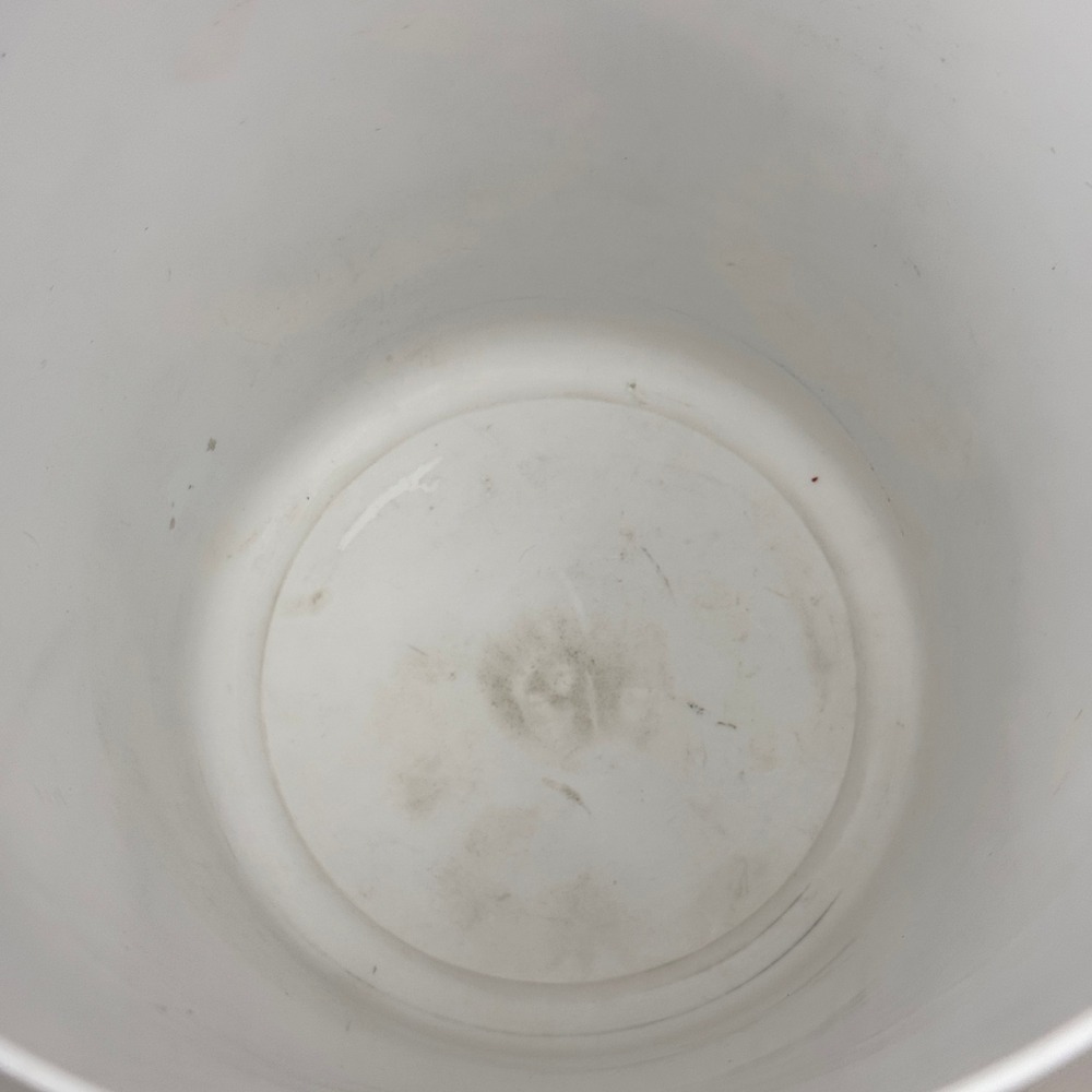 Rare Vtg Plastic Round Sunflower Garbage Can Bathroom Bedroom Grunge White Black - Picture 9 of 10